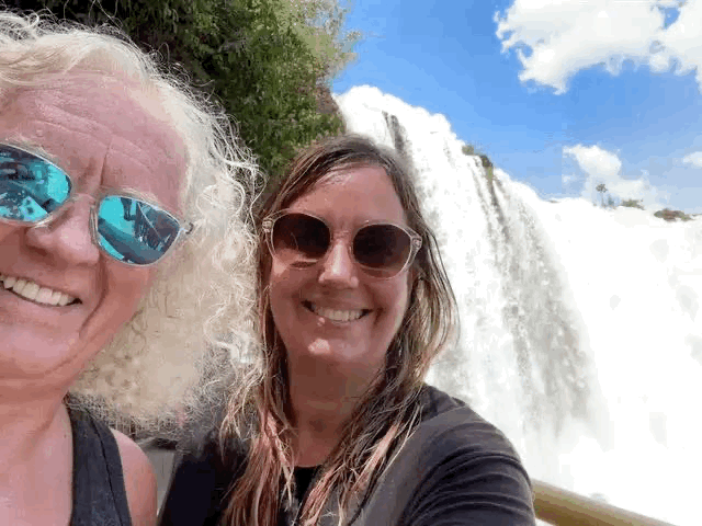 Gil and Rik at the roaring torrent that is Iguazu falls, Brazil, asking why would a business want to grow if it causes operational chaos instead of strategic focus.
