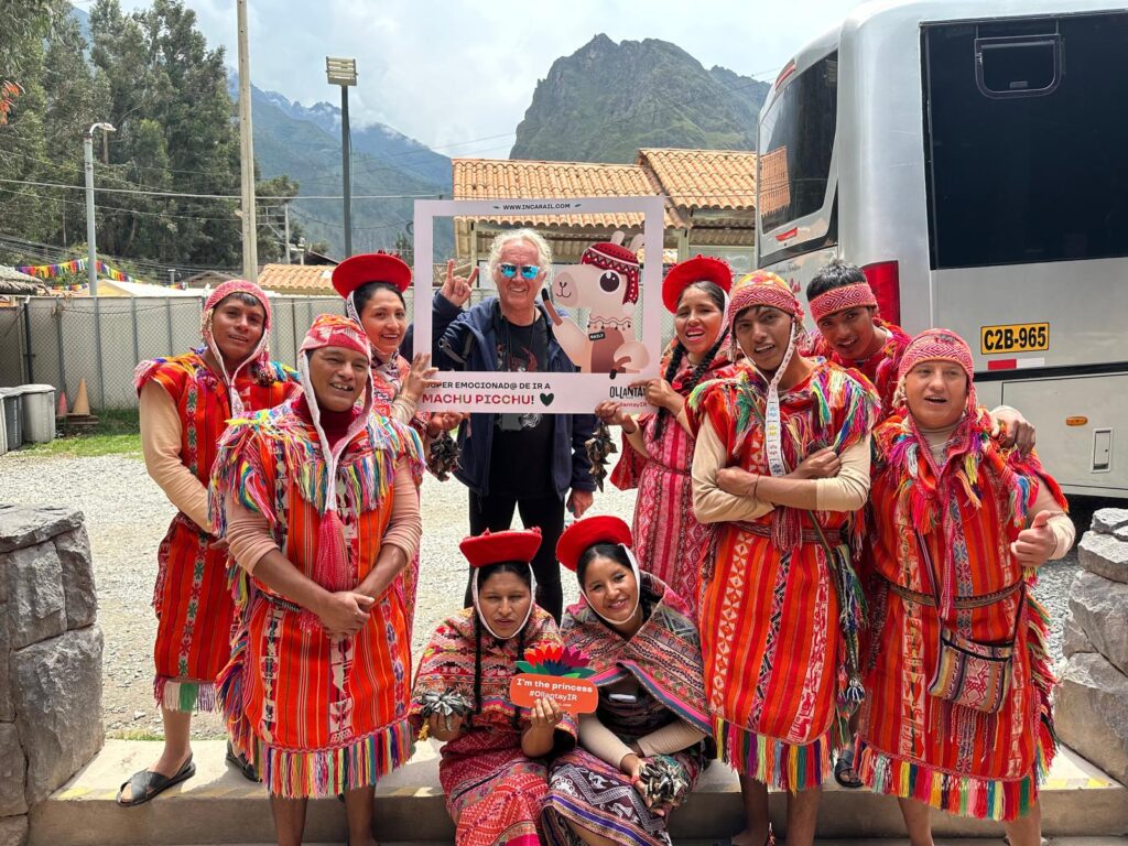 Rik Lambert with the Inca Rail team en route to Maccu Pichu. Inca Rail have build a high-performing team that enjoys collaborative working and having fun with customers.